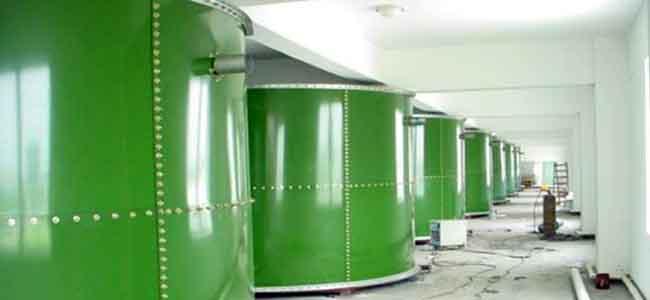 Tanques de retención de agua de lodo, tanques de almacenamiento de agua de acero atornillado Gran volumen 0