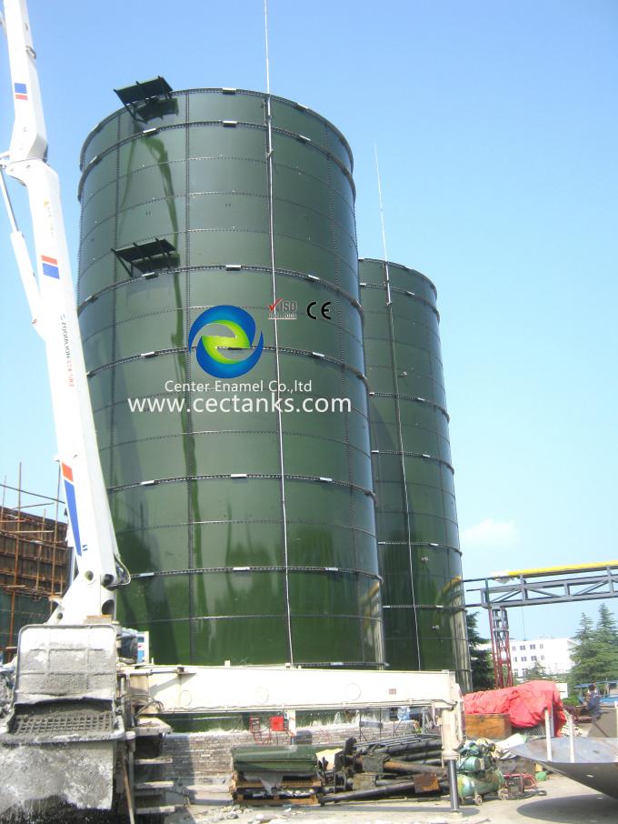 Tanques de almacenamiento de aguas residuales de vidrio fundido con acero para ingenieros y operadores municipales 0