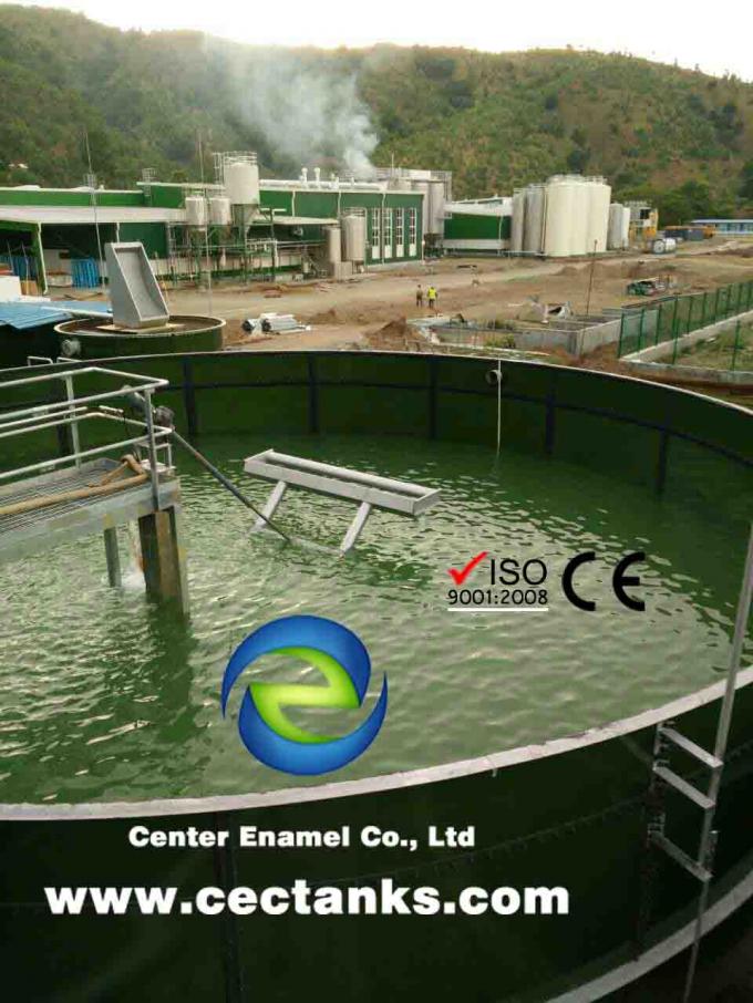 OSHA Vidrio fundido a tanque de acero para proyecto de tratamiento de aguas residuales de cervecería en Timor Oriental 0