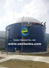 Gran tanque de vidrio fundido a acero con techo de esmalte / doble membrana en bioenergía