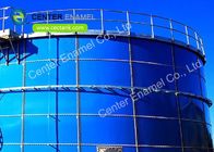 Tanque de almacenamiento de biogás de vidrio fundido con acero y abrochado con revestimiento resistente a los rayos UV
