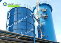Proyecto de tanques de acero para agua potable pintados de azul
