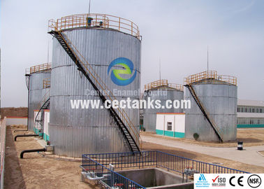 Tanques industriales de acero recubierto de vidrio de acero abrochado Tanques de almacenamiento de aguas residuales de acero