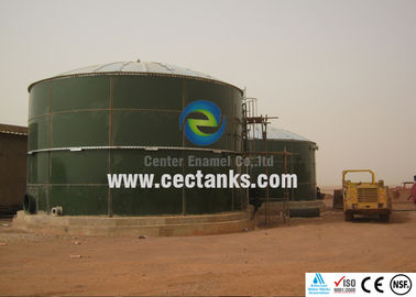 Tanque de digestión anaeróbico de acero recubierto de esmalte utilizado en un gran proyecto de biogás