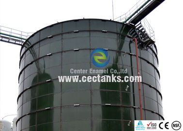 Tanques de acero recubiertos de vidrio potable / tanques de almacenamiento de agua con techo plano de aluminio