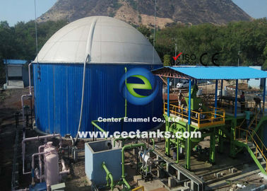 0Sistema de almacenamiento de biogás de espesor de recubrimiento de.25 mm con techo de contenedor de gas de doble membrana de PVC