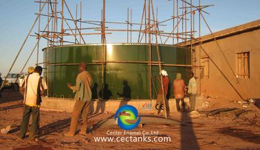 18000 m3 de capacidad Tanque de almacenamiento duradero de biogás / recipiente de almacenamiento de acero fundido de vidrio