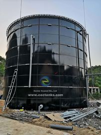 Tanques de almacenamiento de agua agrícola de color verde oscuro vidrio atornillado fundido con acero