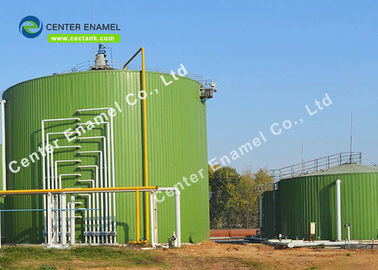 Tanques de almacenamiento de líquidos de acero atornillado de 3000000 galones con techos de cubierta de tramo de aleación de aluminio