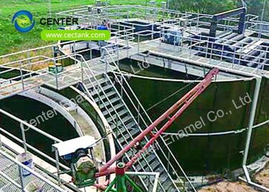 Tanques de acero fundido de vidrio de 12 mm para el proyecto de tratamiento de aguas residuales industriales
