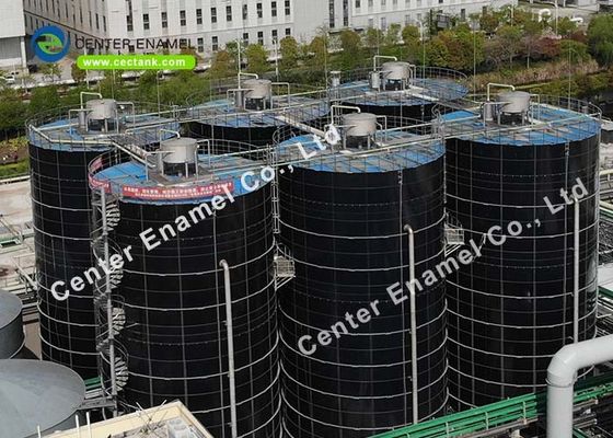 2.4M * 1.2M Tanque de almacenamiento de biogás con techo de doble membrana o techo de esmalte