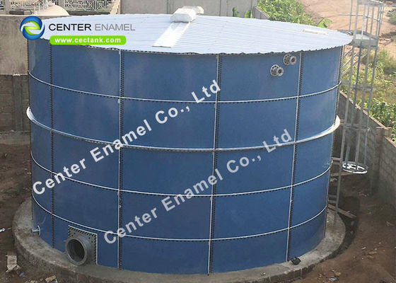 Tanques de almacenamiento de agua con revestimiento de vidrio de 14pH de color azul oscuro para el tratamiento de lixiviación