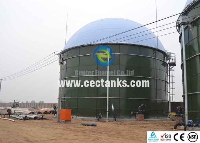 Tanques de almacenamiento de biogás de acero revestido de vidrio, tanques de digestión anaeróbica de biogás 0