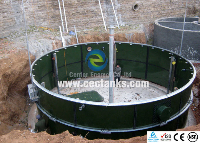 Tanques de almacenamiento de aguas residuales cerrados con esmalte Resistencia a la corrosión 6,0 Dureza de Mohs 0