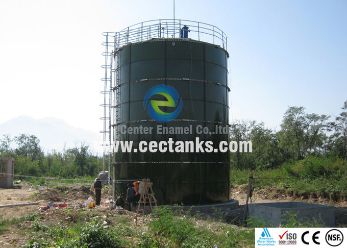 Los tanques de almacenamiento de aguas residuales revestidos de vidrio son resistentes con material anticorrosivo 0