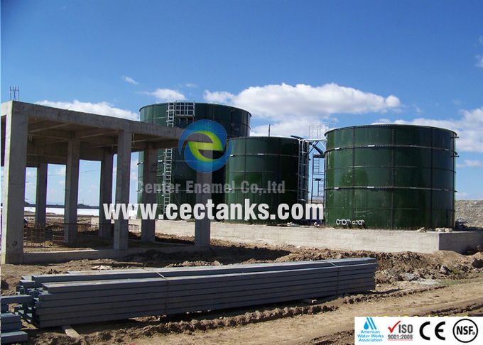Tanques de aguas de acero fundido de vidrio para plantas de biogás / plantas de tratamiento de aguas residuales 0
