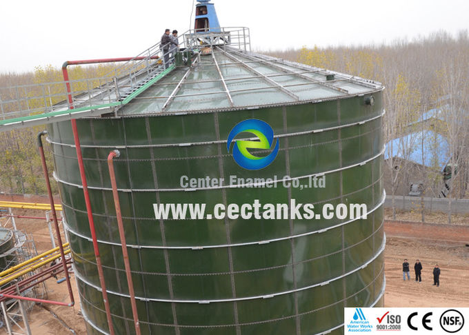 Excelente protección contra la corrosión Tanques de acero revestidos de vidrio para almacenamiento de agua PH 1-14 0