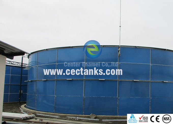 Contenedor de agua de acero de 10000 / 10K galones / contenedor de agua revestido de vidrio para plantas de biogás 0
