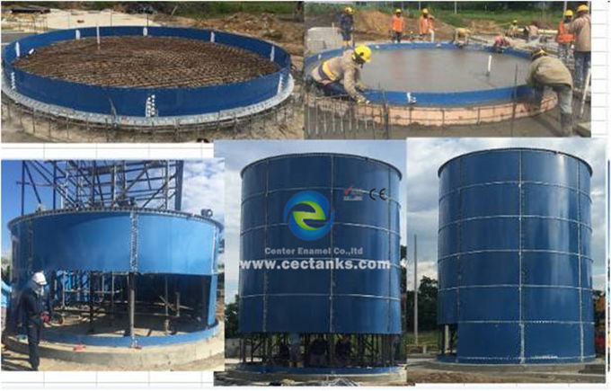 Planta de biogás para generar electricidad de vidrio fundido a tanques de acero, grado de acero ART 310 0