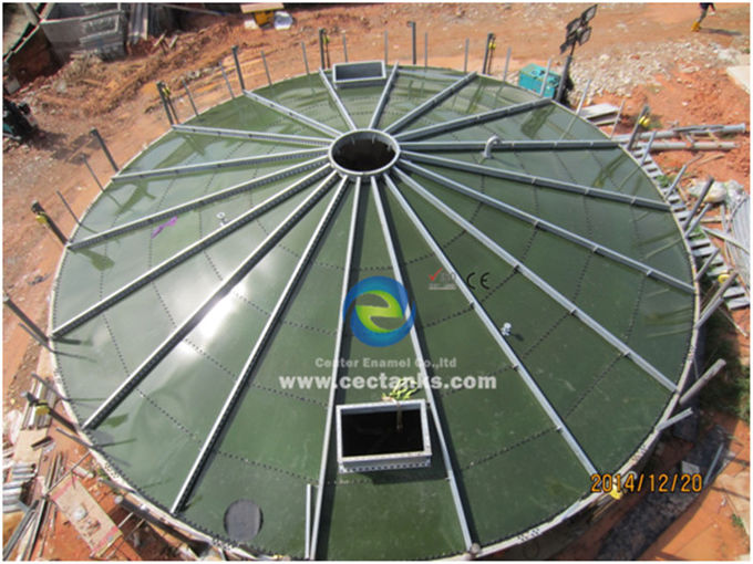 Instalaciones de tratamiento de aguas residuales Vidrio fundido a acero Tanques de agua para tratamientos municipales y zonas industriales organizadas 1