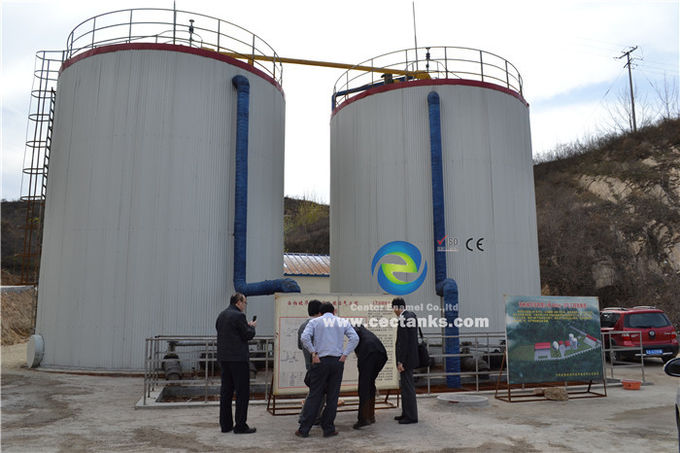 Instalaciones de biogás Tanques de acero fundido de vidrio para la producción de energía a partir de plantas de estiércol animal y lodos de alcantarillado 1