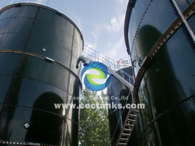 Tanques de almacenamiento de lixiviación orgánica / no orgánica, tanques de acero atornillado resistentes a productos químicos 1