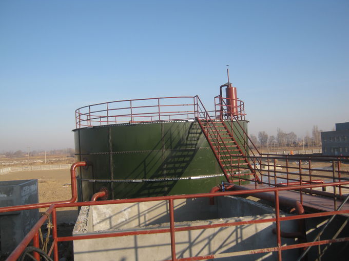 Tanque de almacenamiento de biogás GLS para tratamiento de digestión anaeróbica con techo de doble membrana o techo de esmalte 0