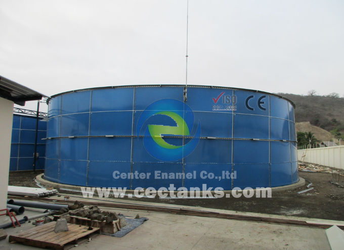 Tanques de acero fundido de vidrio de 3 mm - 12 mm de espesor para plantas de tratamiento de agua 0