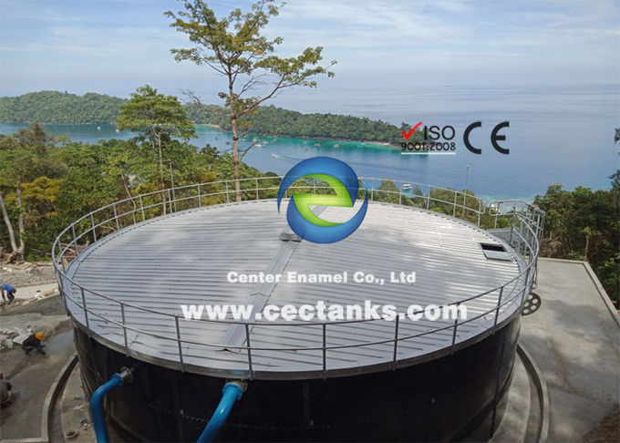 Tanque de almacenamiento de líquido de acero fundido de vidrio Silos Contenedor de biogás A prueba de ácido y alcalinidad 0