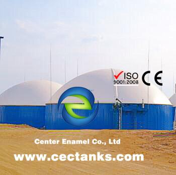 Vidrio fundido con tanque de acero / tanque de almacenamiento de biogás de alta estanqueidad 0