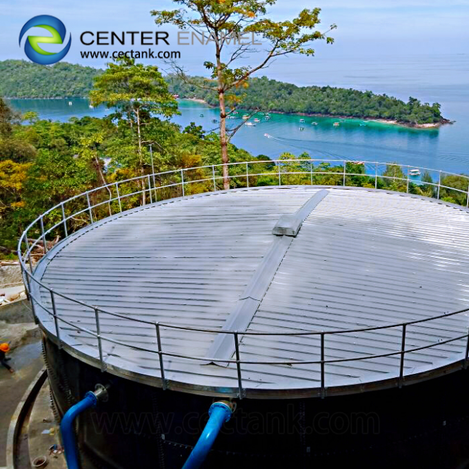 El tanque de acero empernado usado como reactor de EGSB para el proyecto de la producción del biogás
