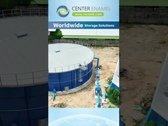 Vidrio de alto rendimiento fundido a acero Tanques GFS con techo de membrana