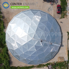 3450N/cm techos de cúpula de aluminio para soluciones de almacenamiento de líquidos