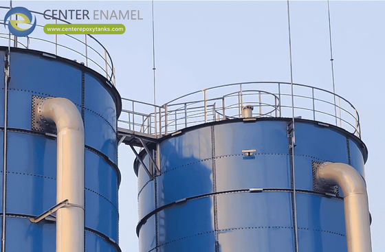 Almacenamiento de granel seco Tanques de acero recubiertos de epoxi por el centro del esmalte Almacenamiento de granel seco