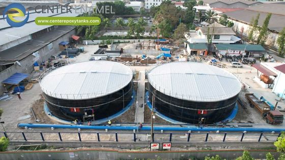 Techo geodésico de aluminio duradero para tanques de almacenamiento de aguas residuales