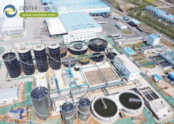 Vidrio fundido en acero Tanques industriales de agua para la planta de tratamiento de aguas residuales de Coca-Cola