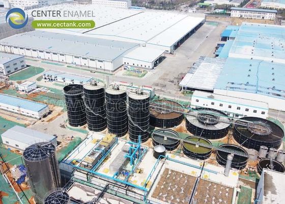 Tanques de digestión anaeróbica de acero atornillado para procesos industriales de aguas residuales
