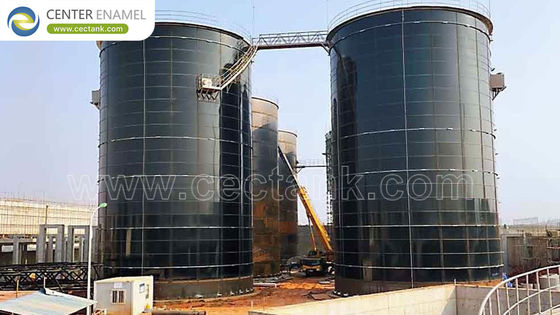 Tanques de acero atornillado para almacenamiento de materiales a granel Silos: el esmalte central proporciona soluciones duraderas y eficientes para el almacenamiento industrial