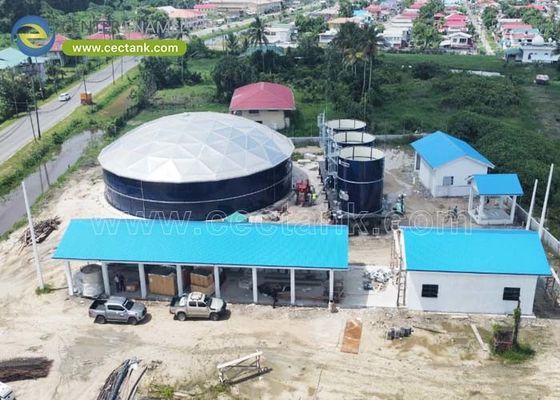 Estructura autoportante techos de cúpula de aluminio transparente para tanques de almacenamiento de petróleo crudo de Gabón