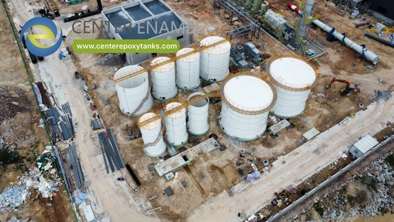 Tanques atornillados de acero con revestimiento epoxi para almacenamiento de aguas residuales: Almacenamiento provisional seguro de aguas residuales