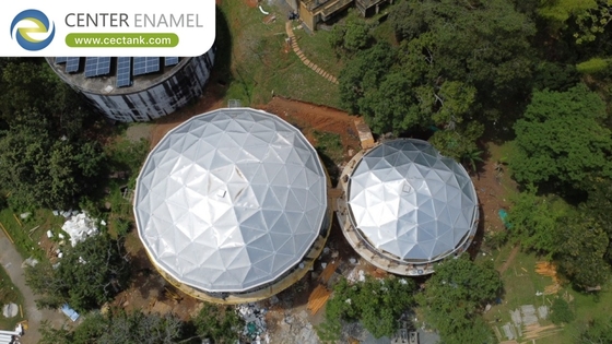 Techos de cúpula geodésica de aluminio para tanques de almacenamiento de líquidos inflamables - Center Enamel