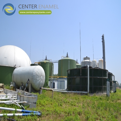 Techos de doble membrana para los digestores de biogás de residuos domésticos: retener el gas de los residuos orgánicos domésticos.