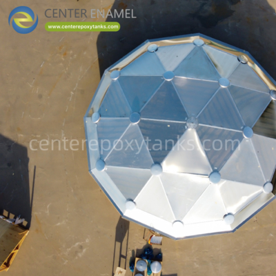 Los techos de cúpula de aluminio para los tanques de agua de lluvia recolectados: proporcionan un techo duradero y sellado para el agua de lluvia