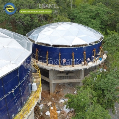 Techo de cúpula geodésica de aluminio para almacenamiento de lodos municipales: Proporciona una cubierta sellada y resistente a la corrosión