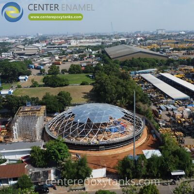 Techo de cúpula de aluminio para el tanque de biocombustibles de acero inoxidable soldado: garantiza la estabilidad del producto para los combustibles biológicos al evitar la exposición a la humedad y al aire