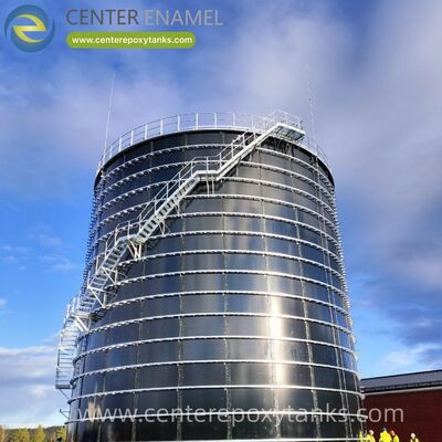 Tanques de acero atornillado con unión epoxi como tanques de fermentación de residuos alimentarios: vasos de digestión robustos diseñados para la descomposición orgánica y la recolección de biogás.