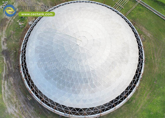 Techo de cúpula de aluminio duradero con tolerancia a la carga del viento de 120 mph y vida útil de más de 50 años para estructuras autoportantes