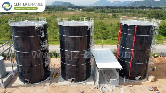 Soluciones líderes de biogás con tanques GFS y techos de doble membrana para residuos de alimentos de restaurantes en Singapur