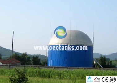 Tanque de almacenamiento de biogás de doble membrana de techo 50000 / 50k galones Tanques de almacenamiento de agua Color personalizado