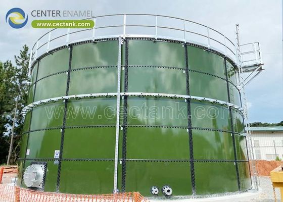 0Tanques de acero fundido de vidrio de espesor de.25 mm en proyectos de tratamiento de aguas residuales